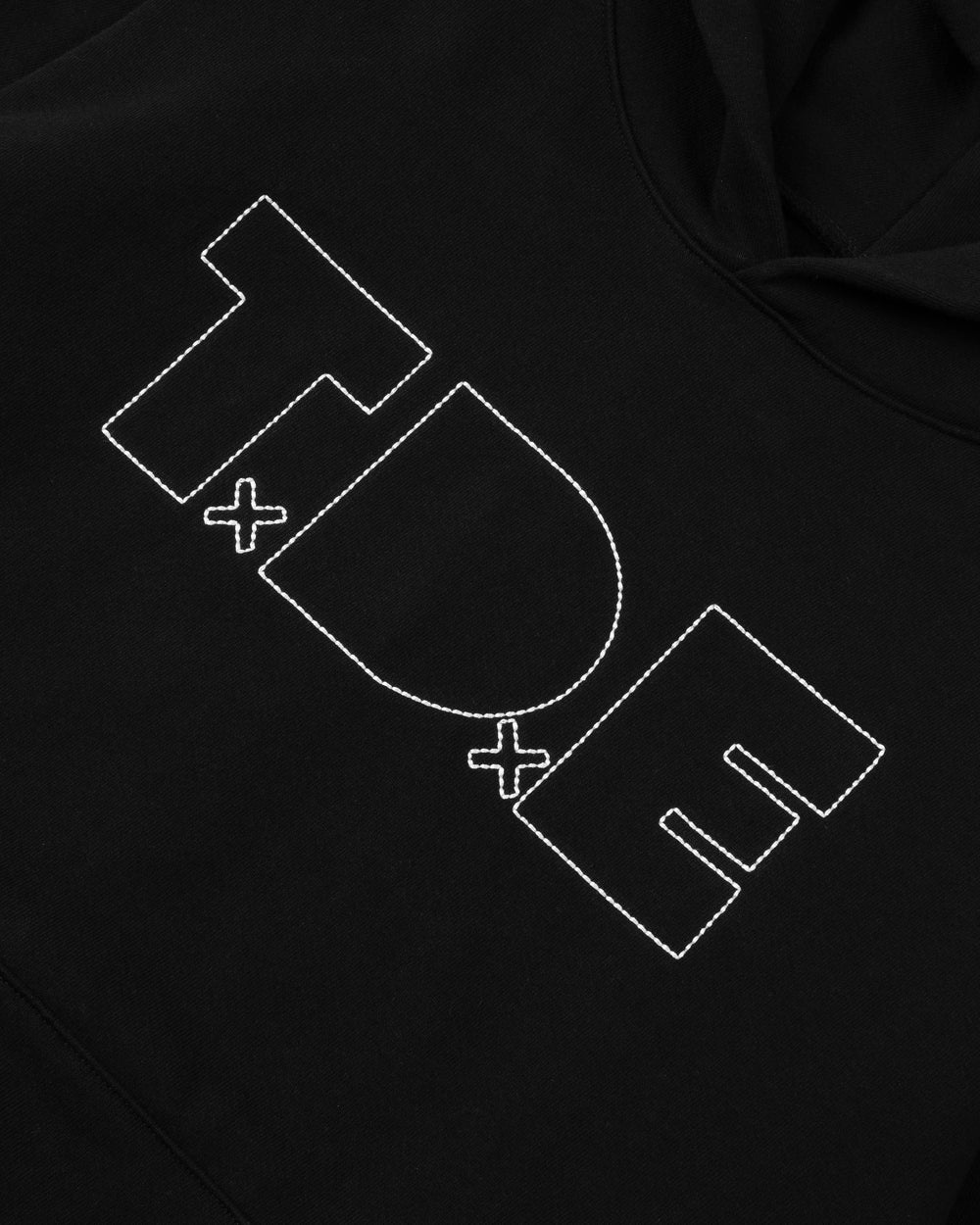 TxDxE Outline Stitch Hoodie (Black)