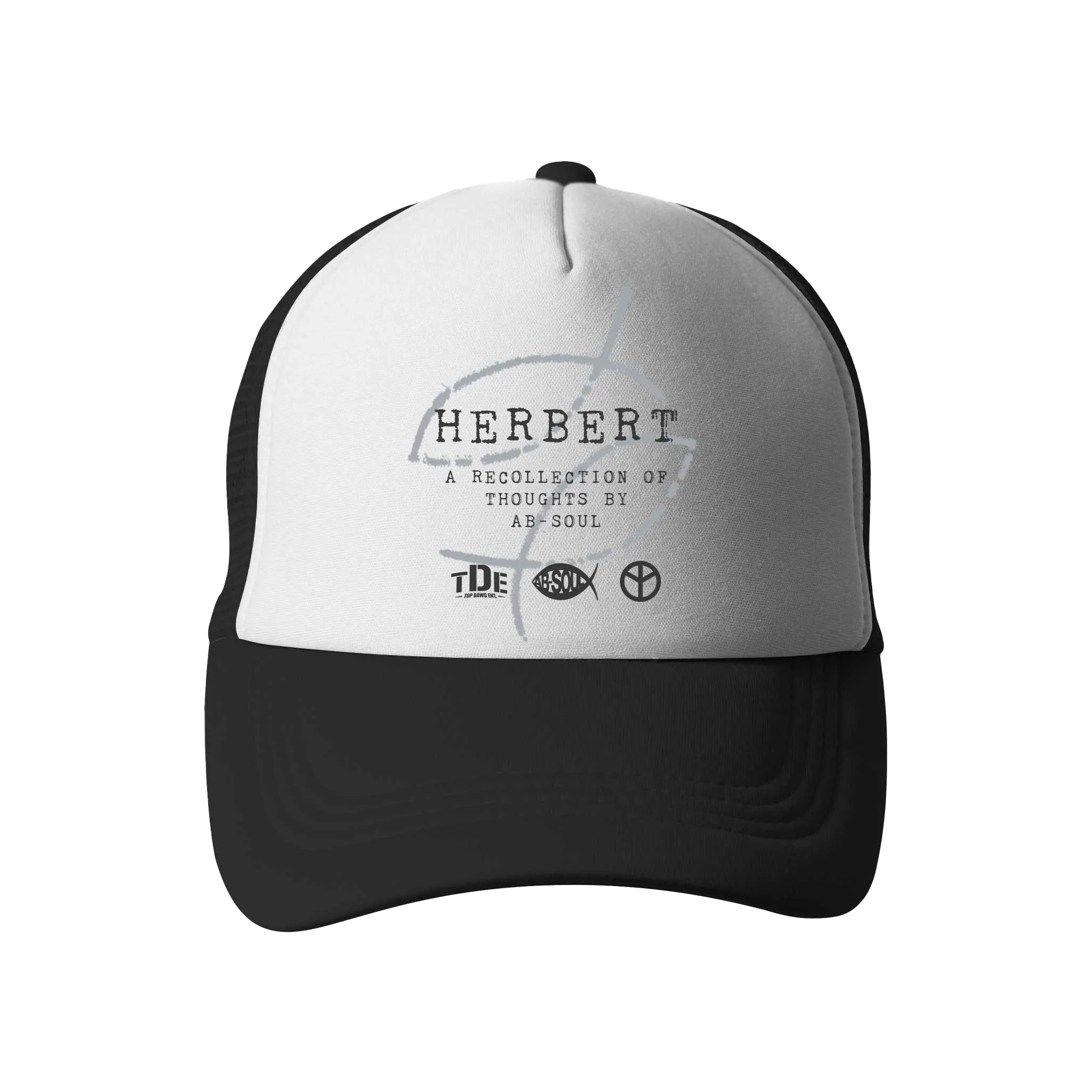 Ab-Soul HERBERT 公式キャップ TDE 海外限定 Ab-Soul - Herbert Hat (White/Black) – Top Dawg Entertainment