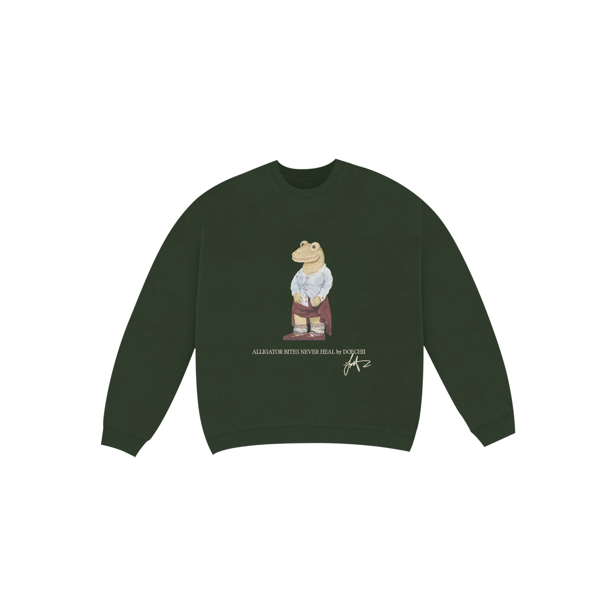 Doechii - Alligator Crewneck (Alpine Green)