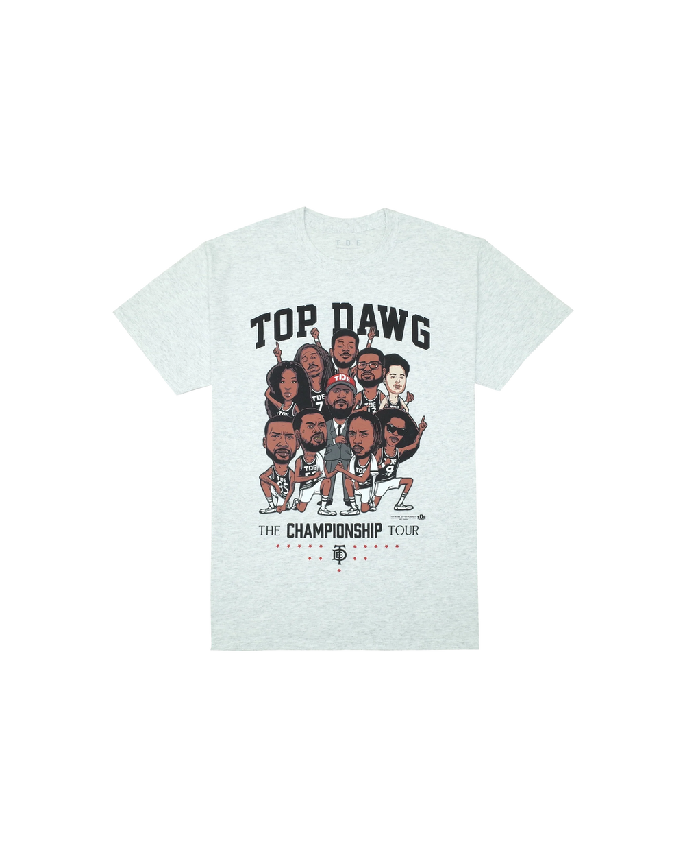 TDE Championship Tour Cartoon T-Shirt (Grey)