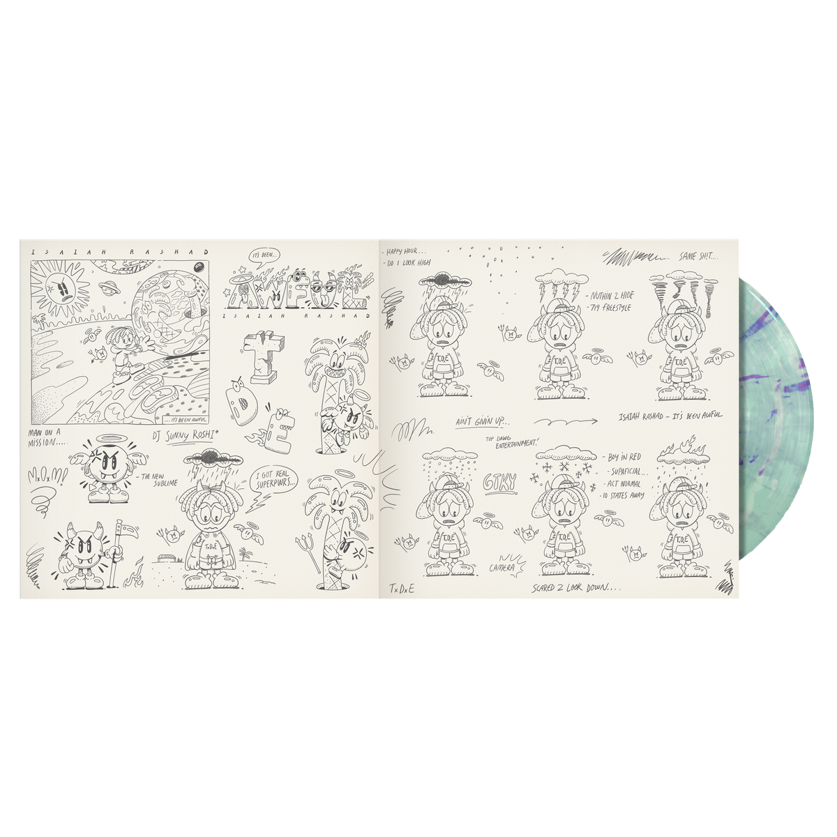 Isaiah Rashad - It's Been Awful Gatefold 2LP Swirl Vinyl (Steven Harrington Edition)