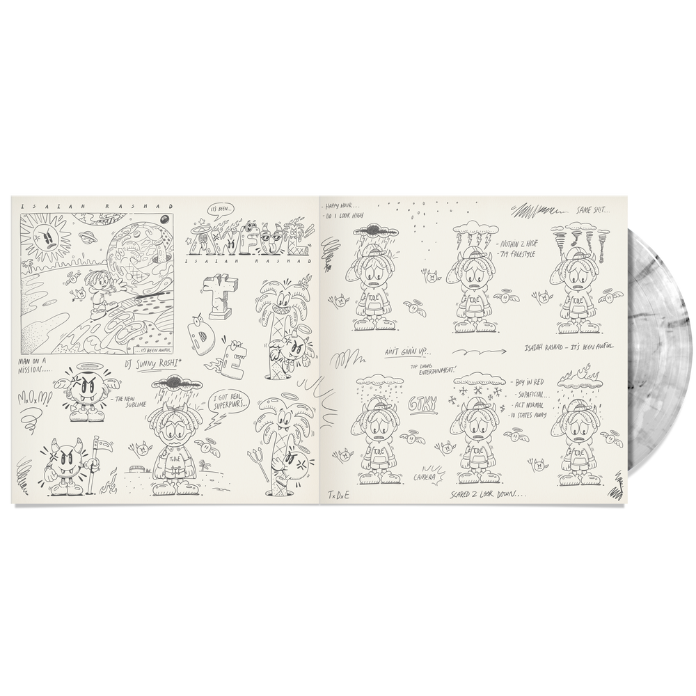 Isaiah Rashad - It's Been Awful Gatefold 2LP Swirl Vinyl (Steven Harrington Uncolored Edition)