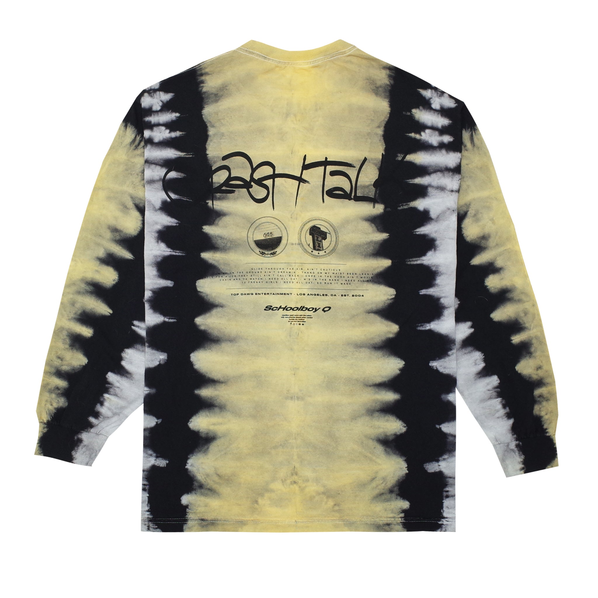 Black and yellow store tie dye shirt