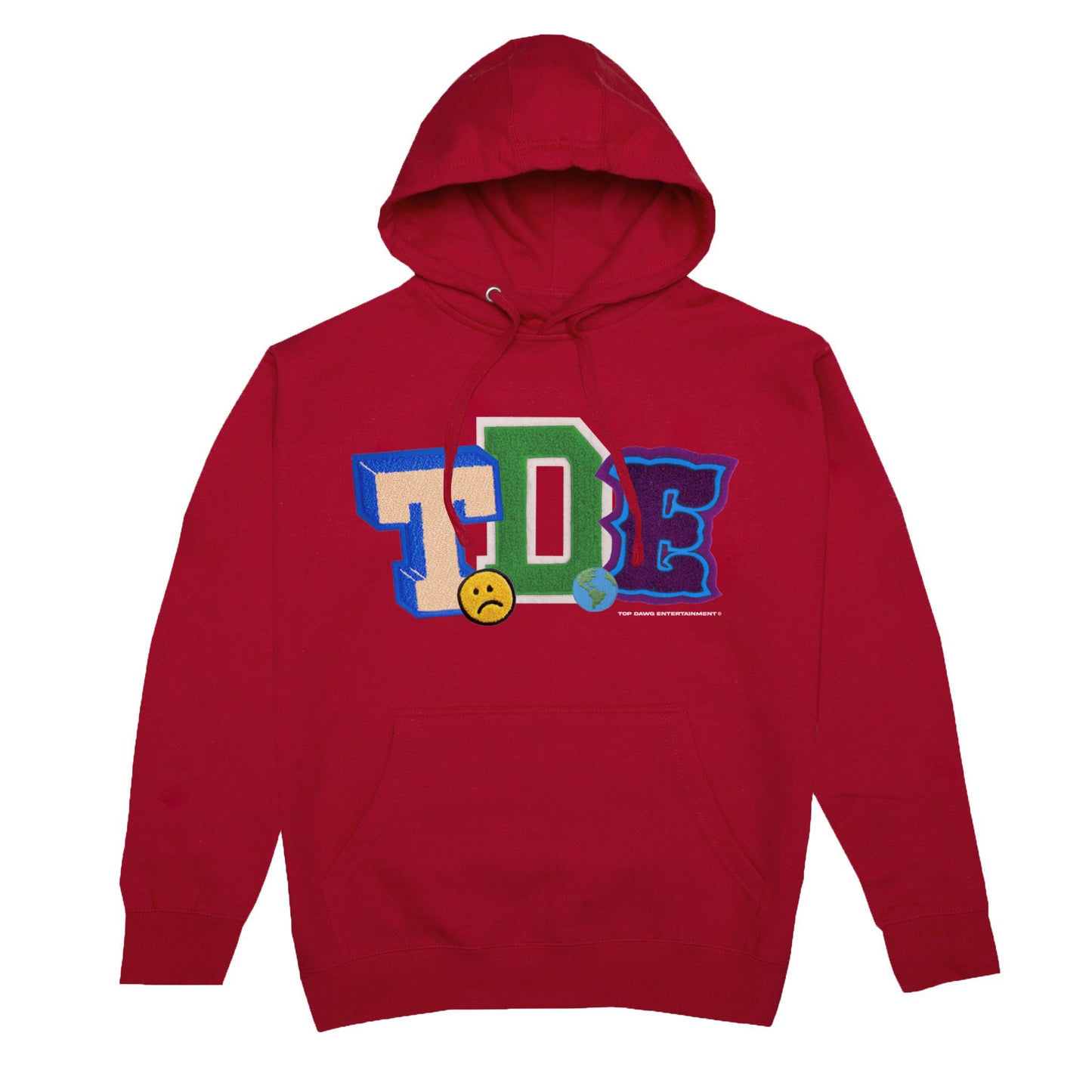 TDE Printed Patch Sweatshirt (Red)