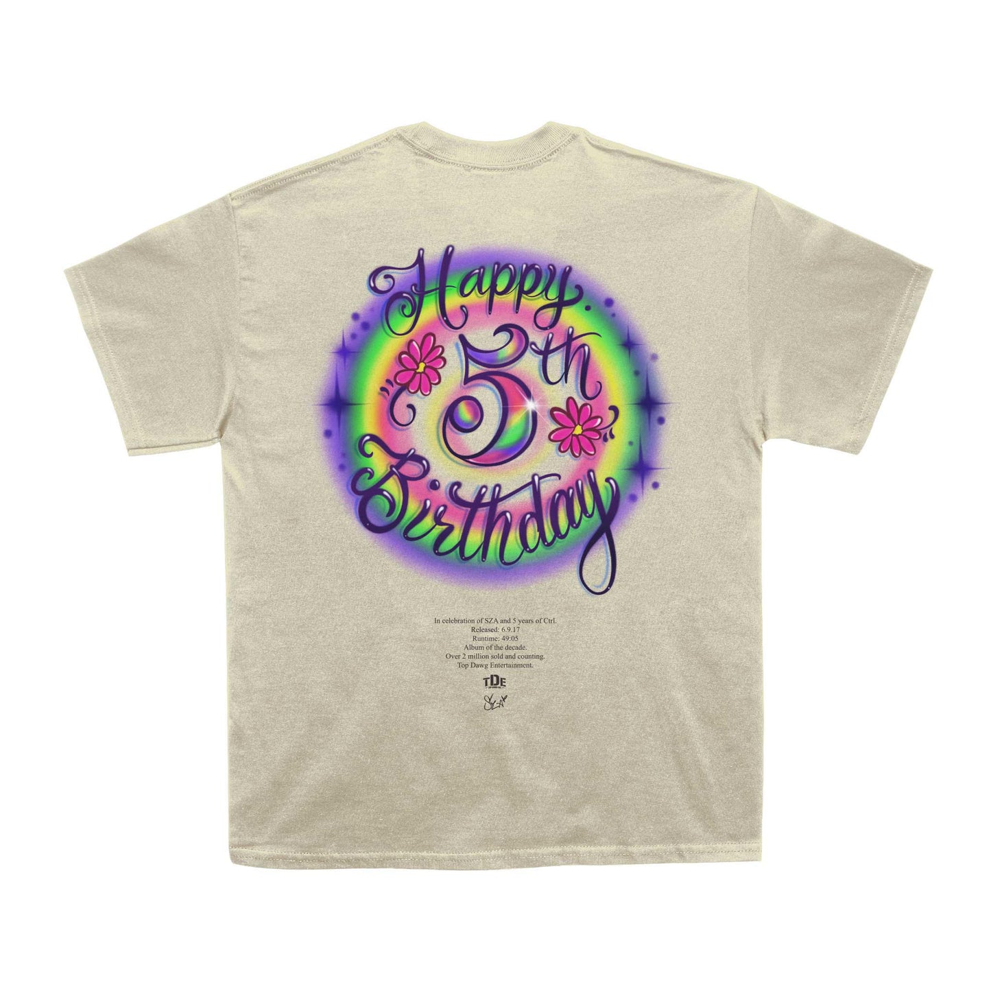 CTRL Happy 5th Birthday T-Shirt (Creme)