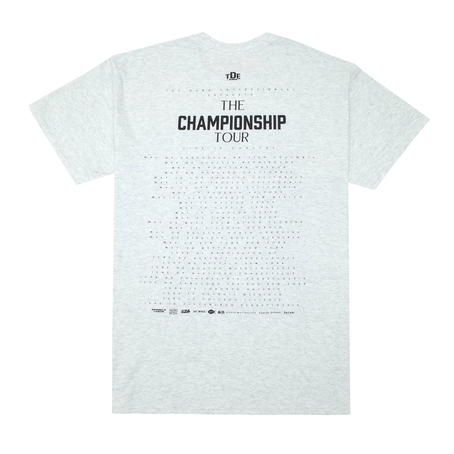 TDE Championship Tour Cartoon T-Shirt (Grey)