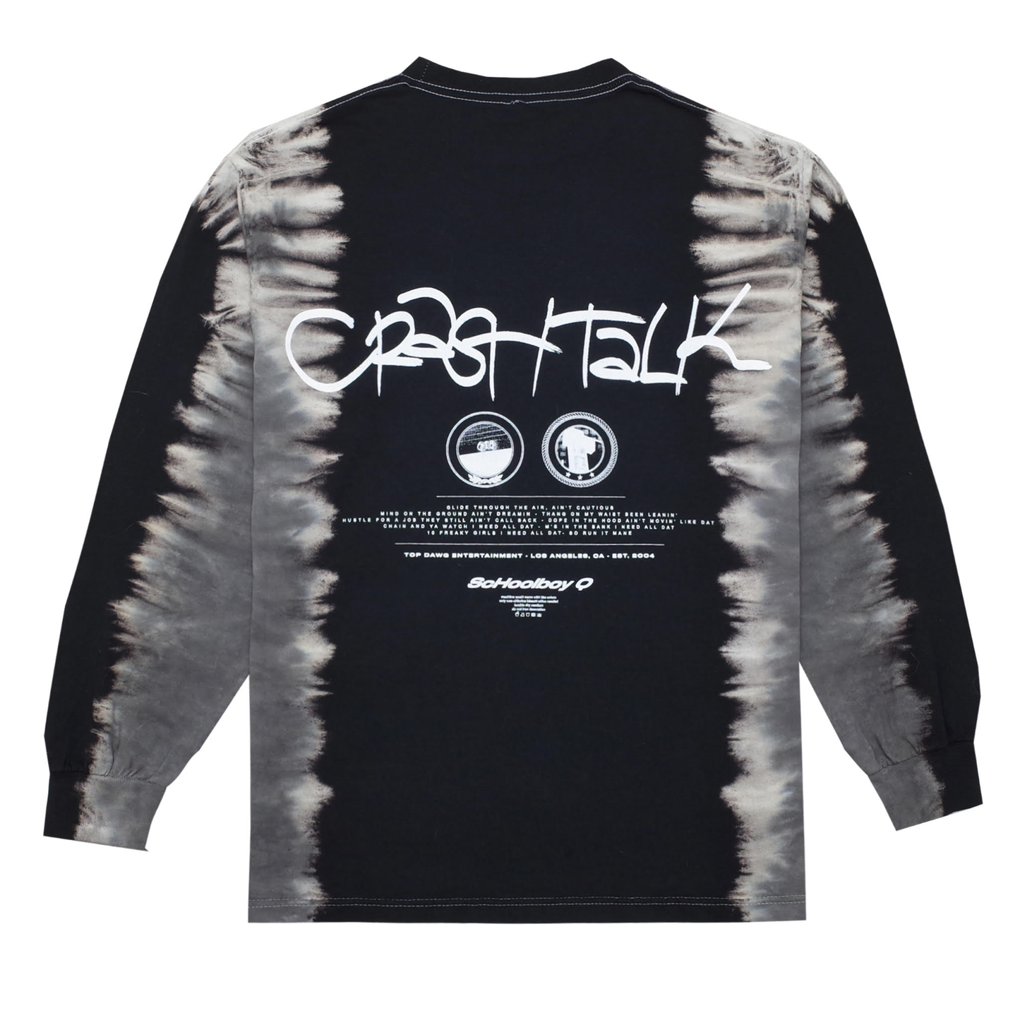 CrasH Talk Tie Dye L S T Shirt Black